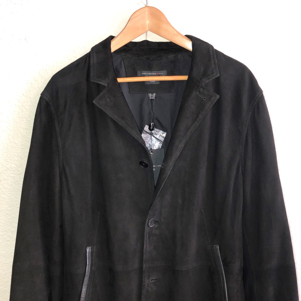 John Varvatos Goat Suede Leather Jacket MSRP:$898